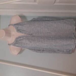 GAP Grey Chambray Linen Tank Top sz Large